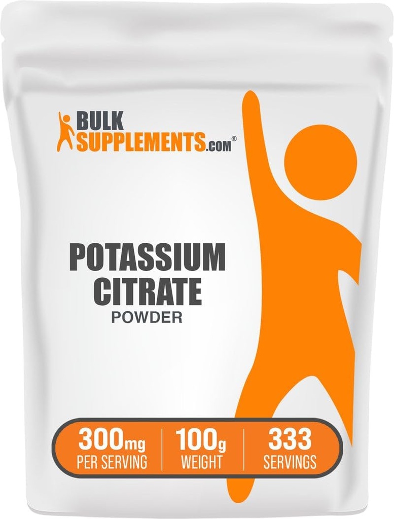 BulkSupplements.com Potassium Citrate Powder - Potassium Supplement, Electrolytes Supplement - Pure, Gluten Free - 310mg per Serving, Multiple Servings (100 Grams - 3.5 oz) 2