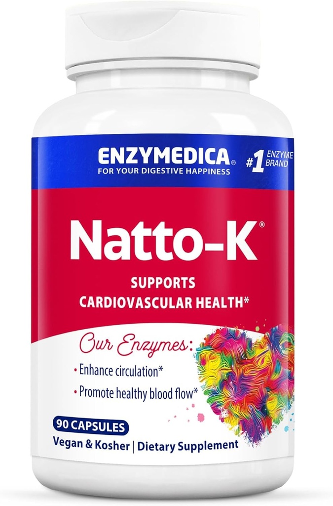 Enzymedica, Natto-K, Enzyme Support, 90 Capsules 2