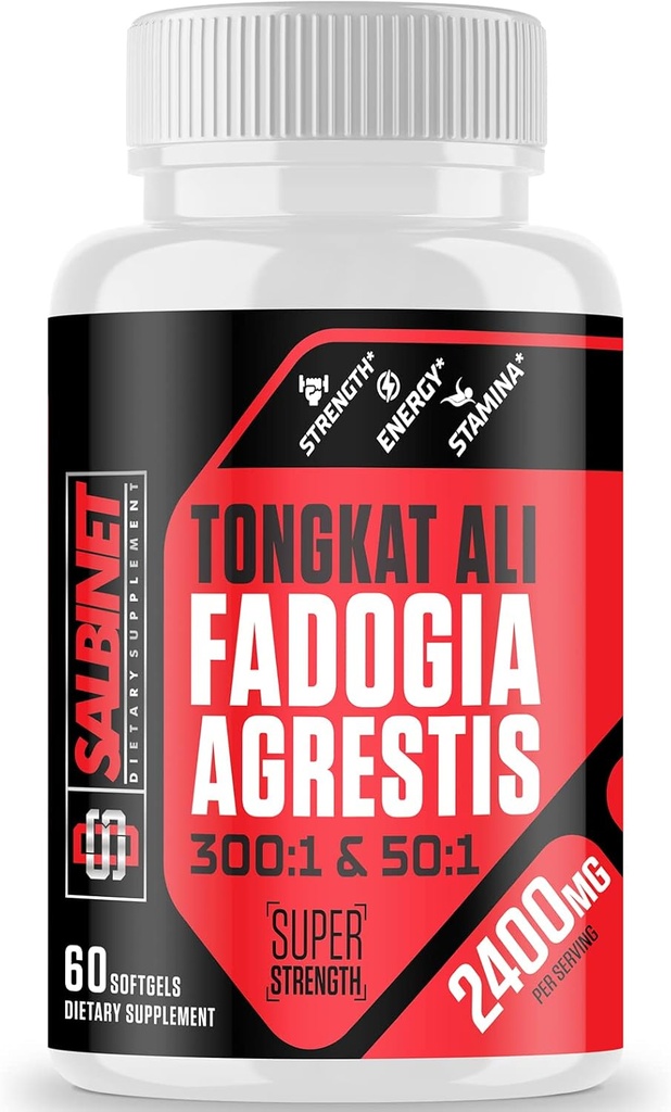 2400mg Fadogia Agrestis Tongkat Ali Supplements - Third Party Tested - 1400mg Fadogia Agrestis & 1000mg Tongkat Ali, Maximum Strength, Muscle Mass & Athletic Performance, 6 Packs 2