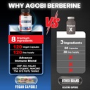 agobi 120 Capsules - Berberine Supplement with Ceylon, Milk Thistle, Turmeric, Elderberry & Black Pepper - 4 Month Supply 5