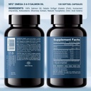 NFO Omega 3 6 9 Salmon Oil [120 Mini Softgels] Premium Norwegian Omega 369 Fish Oil Capsules, High-Potency EPA, DHA & DPA in Natural Triglyceride Form, Fishoil Complex with Amino Acids 3