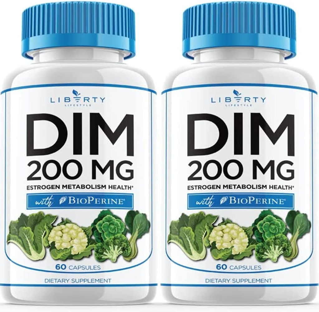 DIM Supplement 200mg - DIM Diindolylmethane Plus BioPerine - Estrogen Balance, Hormone Menopause Relief, Acne Treatment, Vegan - 60 Count 3