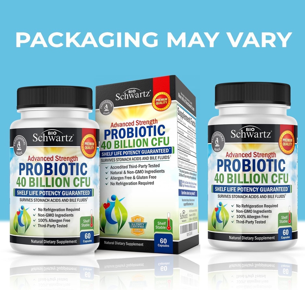40 Billion CFU Daily Probiotic Supplement (1 Month Supply) Plus Turmeric Curcumin with Black Pepper Extract 1500mg Complex (1 Month Supply) 6