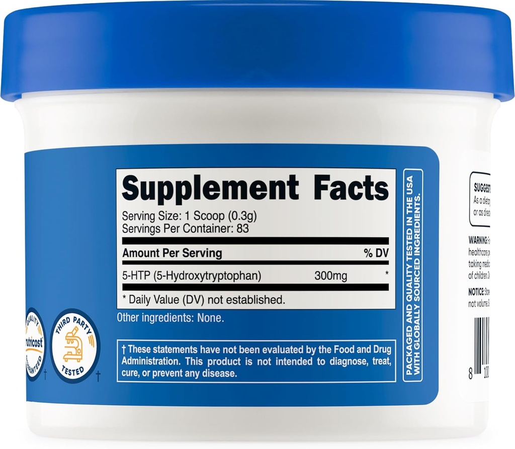 Nutricost 5-HTP Powder 25 Grams (3 Pack) (300mg Per Serving) 6