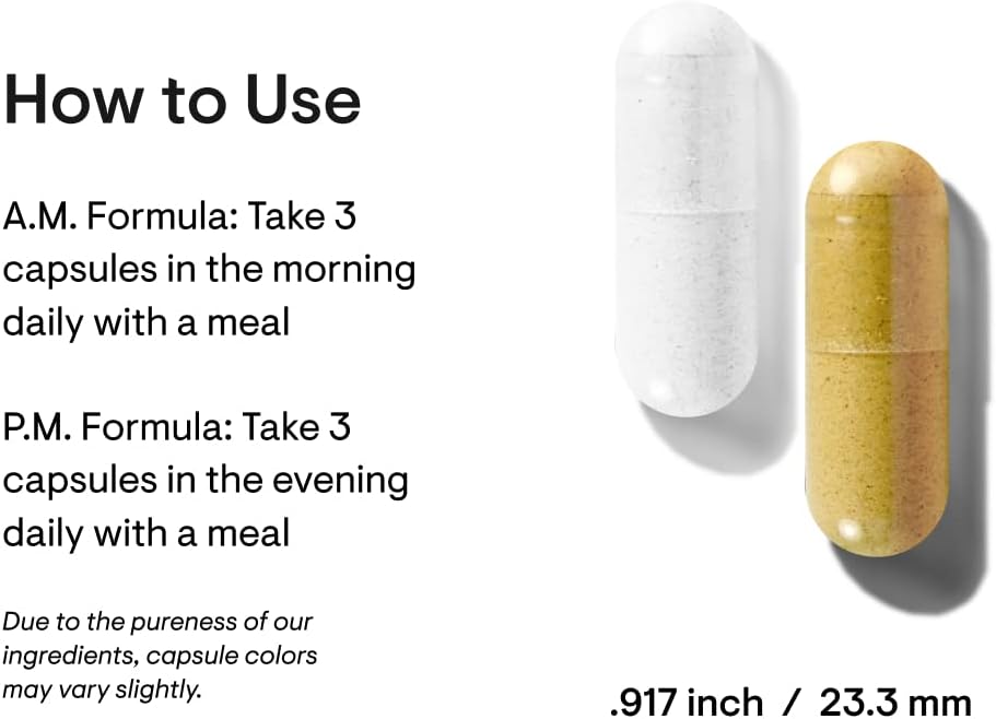 THORNE - Multi-Vitamin Elite AM & PM (180 Capsules) & Amino Complex (Berry, 8 Oz) Bundle - Supports Energy Production & Athletic Performance - Gluten, Dairy & Soy-Free 5