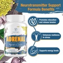Adrenal Support Adaptogens Herbs Supplements - Cortisol Supplement with Rhodiola Rosea, Ashwagandha, Holy Basil and Eleuthero-Mood and Energy Support for Women & Men-Non-GMO, 120 Vegan Tablets 5