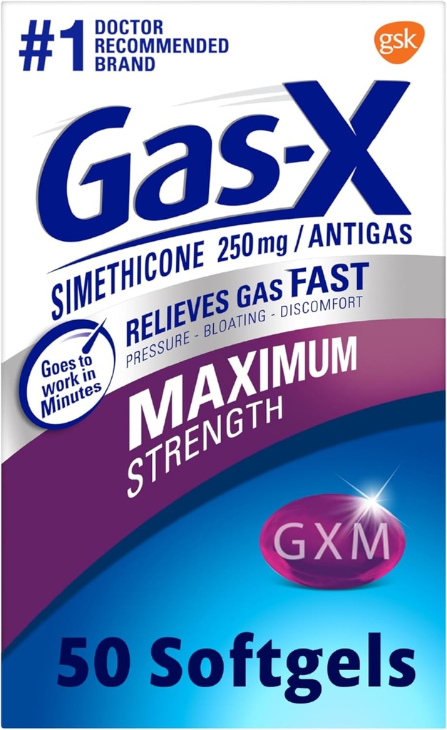 Beano Ultra 800, Gas Prevention and Digestive Enzyme Supplement, 100 Count & Gas-X Maximum Strength Gas Relief Softgels with Simethicone 250 mg for Bloating Relief - 50 Count 6