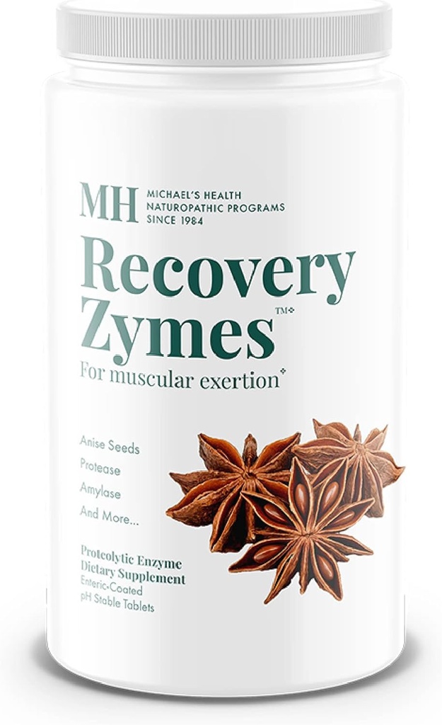 MICHAEL'S Health Naturopathic Programs Recovery Zymes - 1000 Enteric Coated pH Stable Tablets - Proteolytic Enzyme Supplement - Supports Natural Inflammatory Response - 166 Servings 2