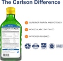 Carlson - Cod Liver Oil, 1100 mg Omega-3s, Liquid Fish Oil Supplement, Wild-Caught Norwegian Arctic, Sustainably Sourced Nordic Liquid, Lemon, 250 ml 3