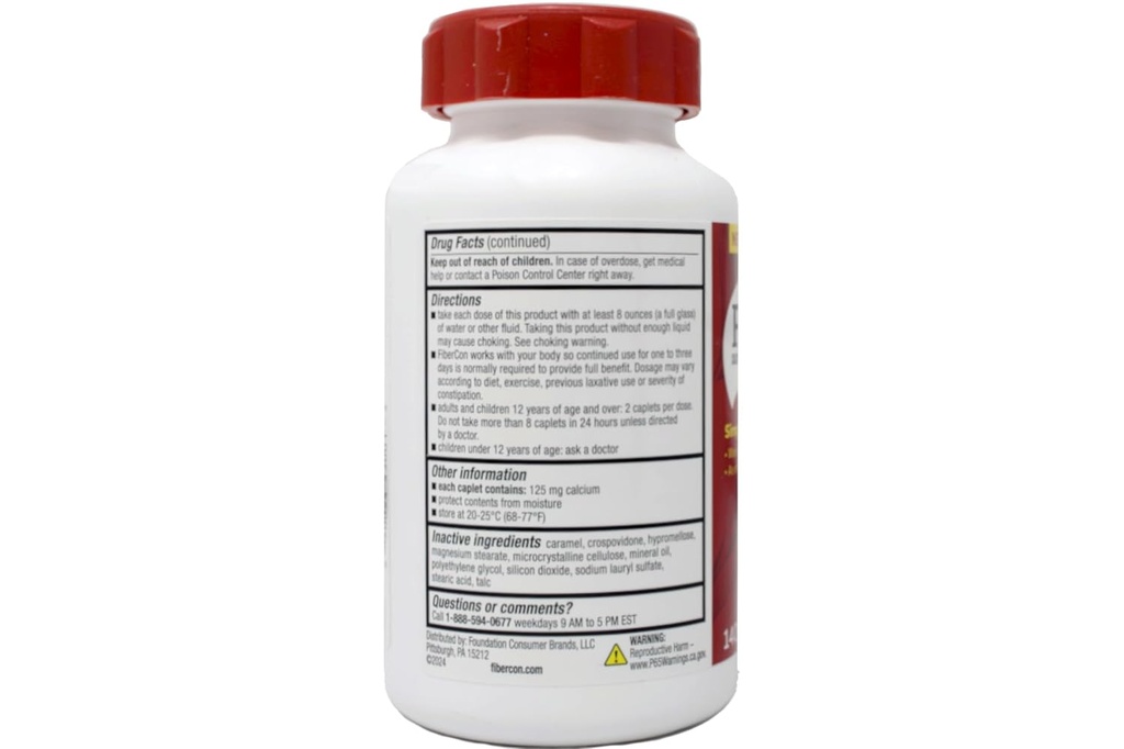 Fibercon Fiber Therapy For Regularity -- 140 Caplets 3