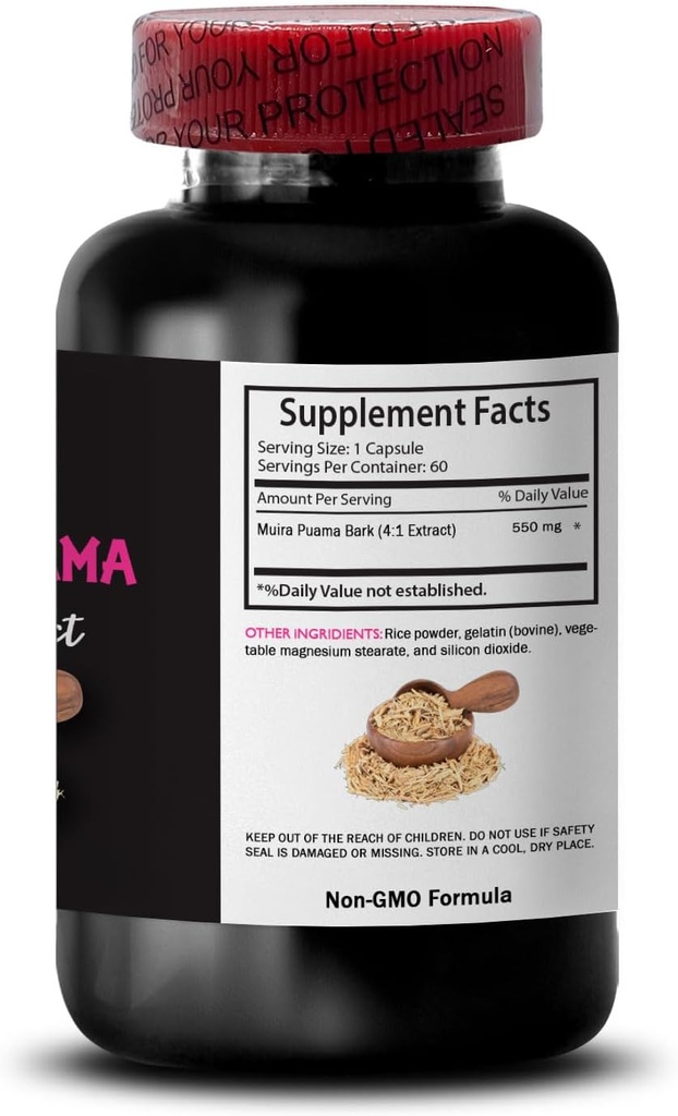 Mindful Energy Lift - MUIRA PUAMA BARK EXTRACT - Energy Support Complex, Plant Synergy Energy, Balanced Boost Blend, Daily Active Lift, Endurance Recharge, Herbal Energy Activation 1 Bottle 60 Caps 5