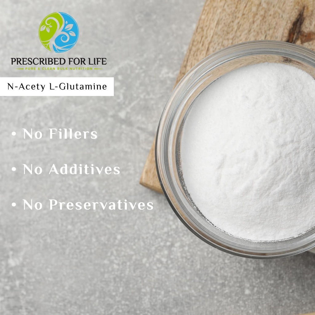 Prescribed For Life N Acetyl L Glutamine Powder, Pure L Glutamine Amino Acids Supplement (2oz / 56g) 3