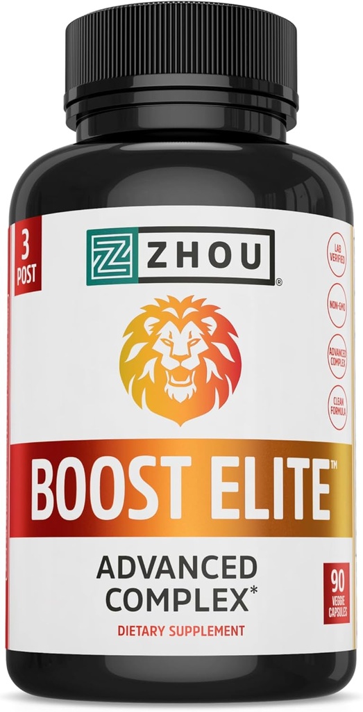 Zhou Boost Elite - Energy Supplement, Natural Muscle Support Pills for Men with Tribulus, Fenugreek, Ginseng, and Maca - 90 Veggie Capsules 2