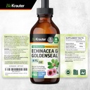 BIO KRAUTER Echinacea with Goldenseal Tincture 4 Fl. Oz. & Olive Leaf Tincture 4 Fl. Oz. 6