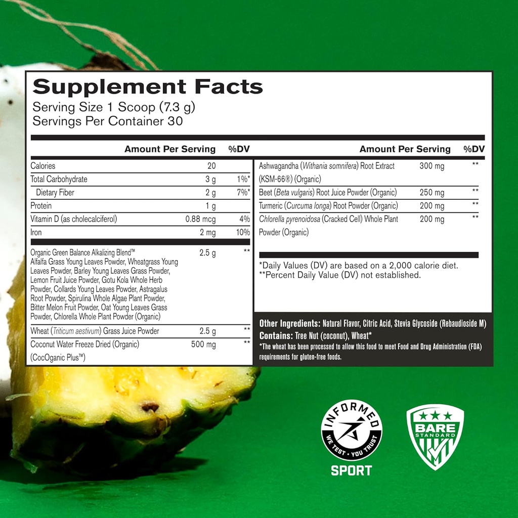 BARE PERFORMANCE NUTRITION BPN Creatine Monohydrate & Strong Greens Bundle 5