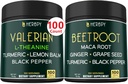 Bundle 5in1 Valerian Root Supplement & 6in1 Beet Root Capsules - Support Restful Night, Heart Health, Digestive and Immune 2