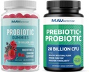 Probiotic & Prebiotic Capsules and Probiotic Gummies | Complete Gut Health, Digestion, and Immune Support Bundle | Gummies with 20 Billion CFU, Vitamin C, and Folic Acid 2