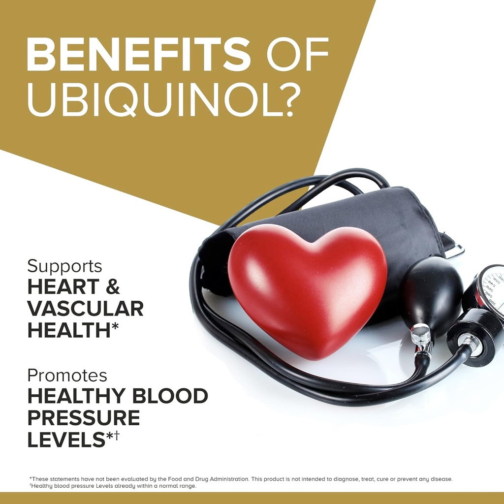 Qunol Ubiquinol CoQ10 200mg Softgels, Ubiquinol 200mg - Active Form of Coenzyme Q10, Antioxidant for Heart Health - 60 Count (Pack of 2) 5