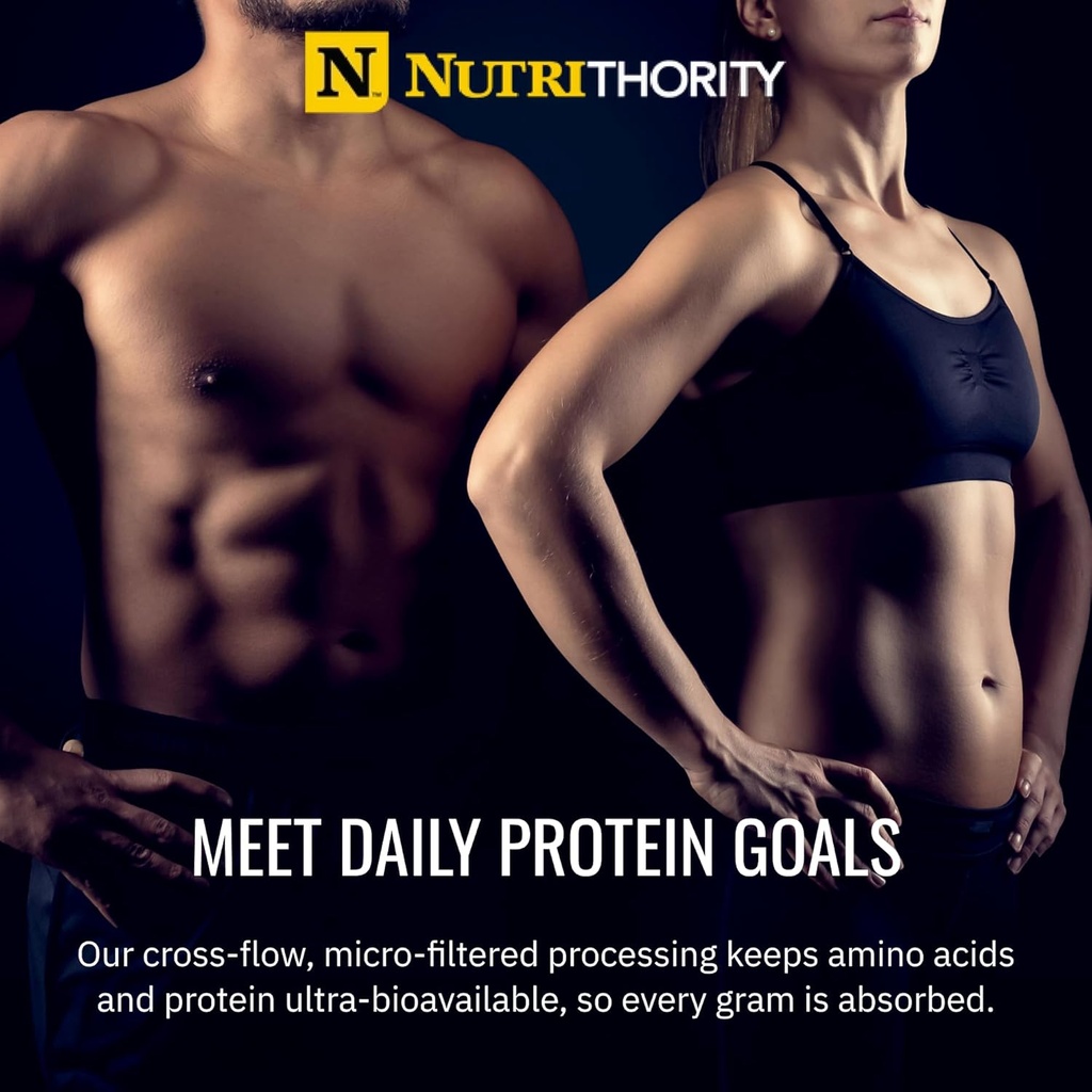 Nutrithority Isothority Whey Protein Isolate, Churro, 2 lb - Ultra Absorbable Branched Chain Amino Acids (BCAA) Powder with 25g Protein Per Serving, Low Carb - Build Muscle & Accelerate Recovery 4