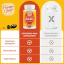 2000 MG NAD Supplement, Liposomal NAD+ with High Absorption, More Efficient Than Nicotinamide Riboside, Pure & Plus Boosting Supplement, Aging Defense, Metabolism & Cellular, 600 softgels 6