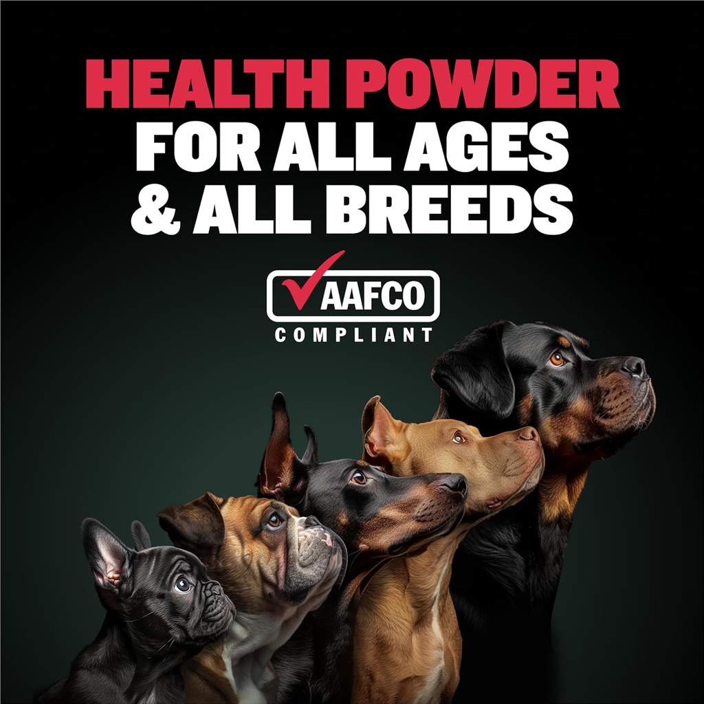 Bully Max 7-in-1 Dog Multivitamin Powder with Omega 3, 6, Glucosamine & Chondroitin for Immune System, Digestive & Joint Health - Food Topper, Vitamins & Supplements for Puppy & Adult Dogs, 13Oz Bag 4