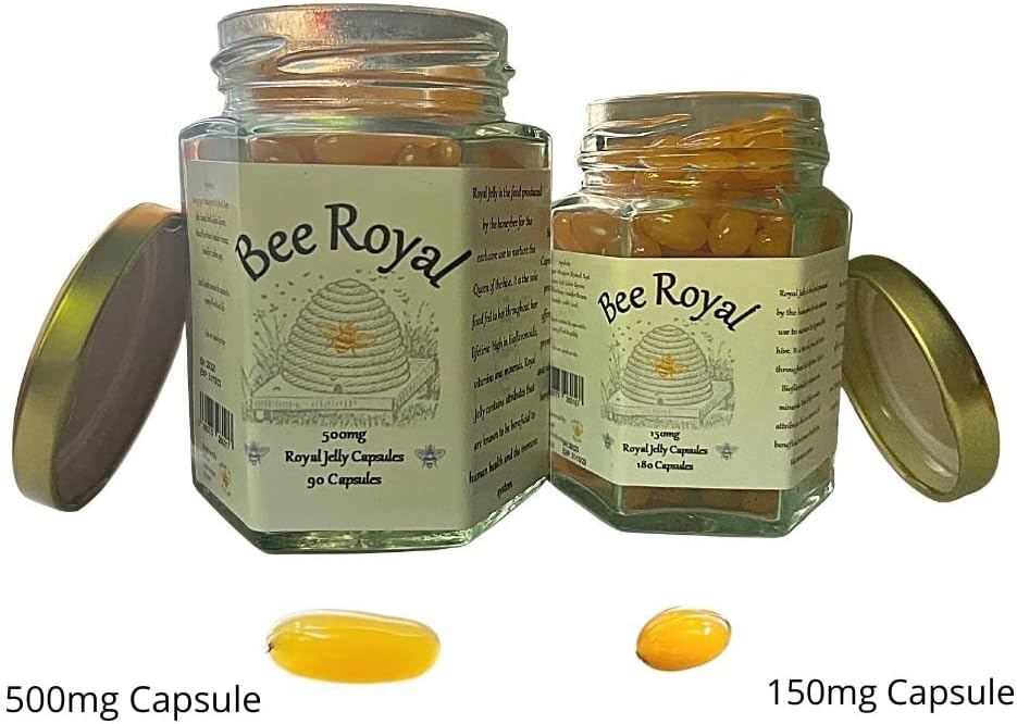 Bee Royal - 500mg Fresh Royal Jelly Capsules - 60 Capsules of 100% Fresh Queen's Jelly NOT Freeze Dried Extract - Supports Immune System, Fertility, Energy Management, Reduces Tiredness & Fatigue 6