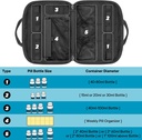 Damero Pill Bottle Organizer, Travel Medicine Bag Medication Organizer Storage for Pills Bottles and Medical Supplements, Black(Bag ONLY) 5