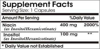 No Flush Niacin 500mg ~ 200 Capsules - No Additives ~ Naturetition Supplements 3