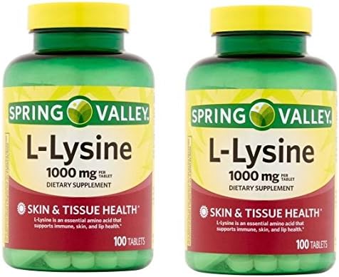 Spring Valley - L-Lysine 1000 mg, 100 Tablets (Pack of 2) 2