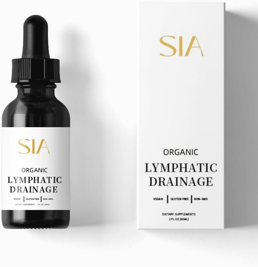 Neu Fortgeschrittene Kräuterformel | SIA Organische Lymphdrainage Tropfen Ergänzungen 2 Fl. Oz - Immununterstützung, Lymphatic Detox & Cleanse | Non-GMO | Vegan |