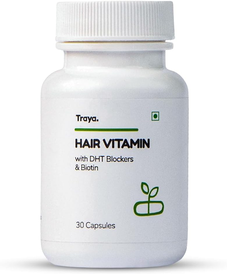 Sheltr Hair Vitamins Kapseln, natürliche DHT Blocker & Biotin Kapseln für Haarwachstum, Haar Fallkontrolle, Enthält 12 mcg Biotin, Vitamin, Eisen, Omega 3 & Bhringraj (30 Multivitamine für Haar)
