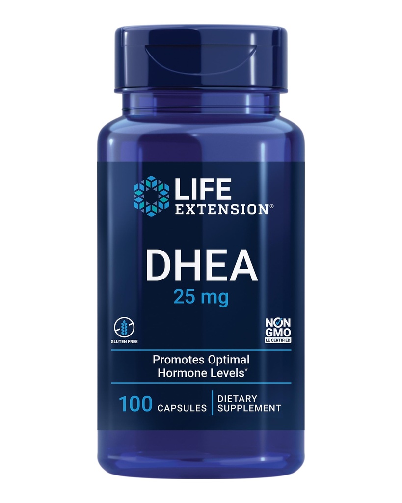 Lebensverlängerung DHEA 60 & 100 Kapseln - für Hormonhaushalt, Immununterstützung, sexuelle Gesundheit, Knochen & Herz-Kreislauf-Gesundheit