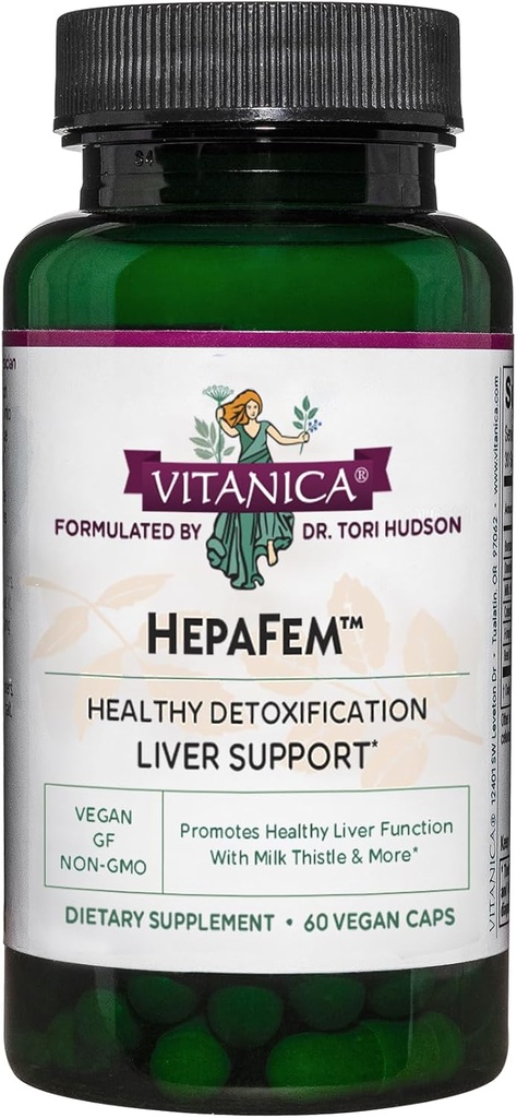 Vitanica, Hepafem, Liver Cleansing Support, Vegan/Vegetarisch, 60 Kapseln