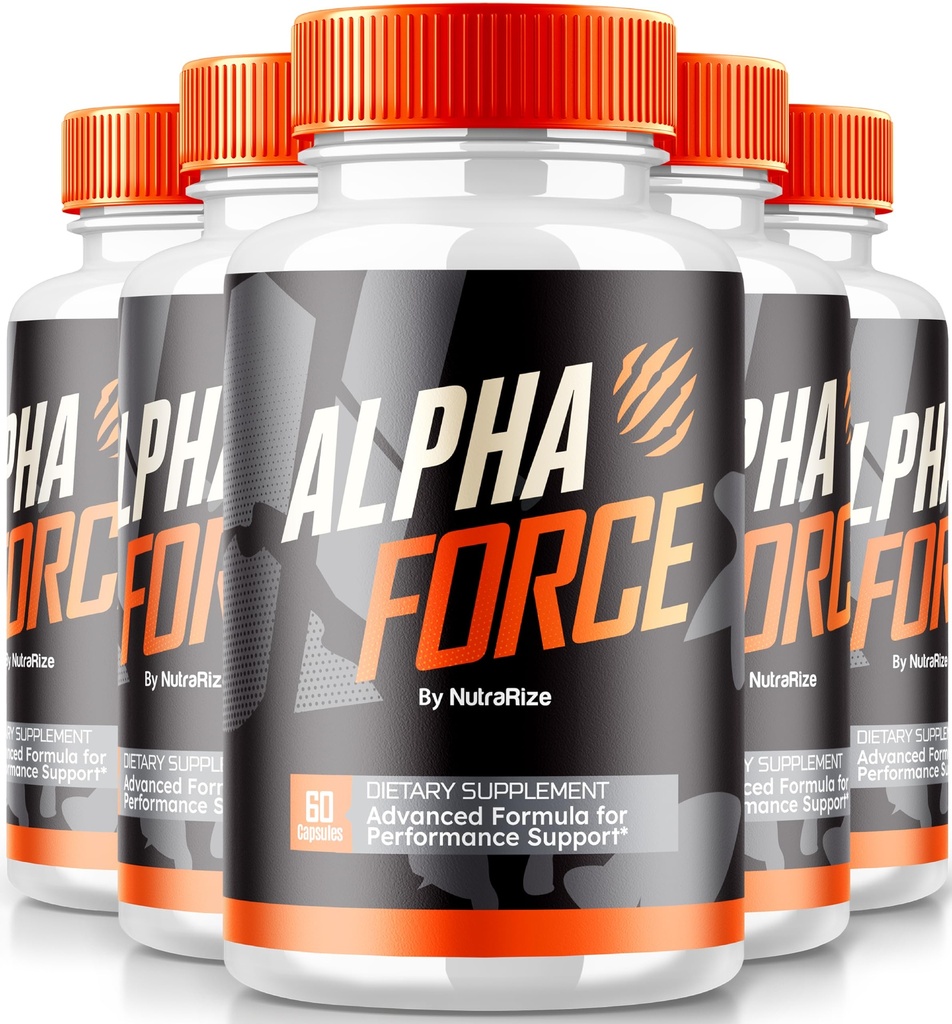 NutraRize (Pack mit 5 Alpha Force Capsules, Alle natürlichen Pillen zur Unterstützung von Energie und Leistung, Ernährungsformel für allgemeine Gesundheit, Official AlphaForce Review (300 Kapseln)