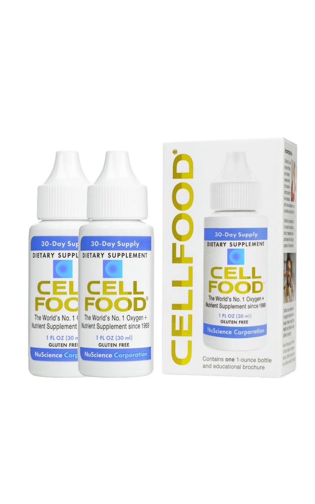 Cellfood Oxygen Boost - 1 fl oz, 2 Pack - Flüssige Sauerstoffergänzung - Glutenfrei, Cert. Kosher