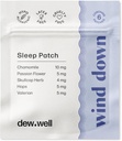 Dew Well Wind Down Sleep Patches - Melatonin Free Chamomile & Passion Flower Patches für natürliche Resthilfen - Stress Strips für Migraine Relief - Sleep Sticker & Hot Sleeper Relief - 6 Count Clear