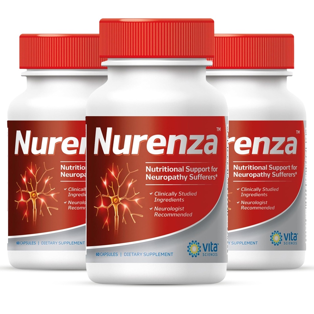 Vita Sciences Nurenza Neuropathie Relief Ergänzung für Nerve Gesundheit und schnelle Reparatur. Natürliche R-ALA Form 40x Stärke w/Vitamine, Antioxidantien und Revitalisierung Füße, Hände, Beine, und Zehen.