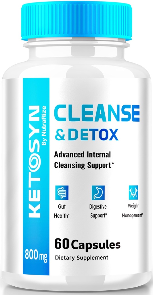Ketosyn Cleanse & Detox Kapseln, Ketosyn Pillen für fortgeschrittene Gewichtsverlust, maximale Stärke Keto Blend Unterstützung Supplement, Keto Syn Interne Reinigung Pastillas Bewertungen (60 Kapseln)