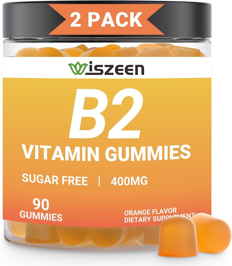 Vitamin B2 Gummi - Riboflavin Ergänzung - B2 Riboflavin Gummi B2 Vitamine mit Magnesium, CoQ10