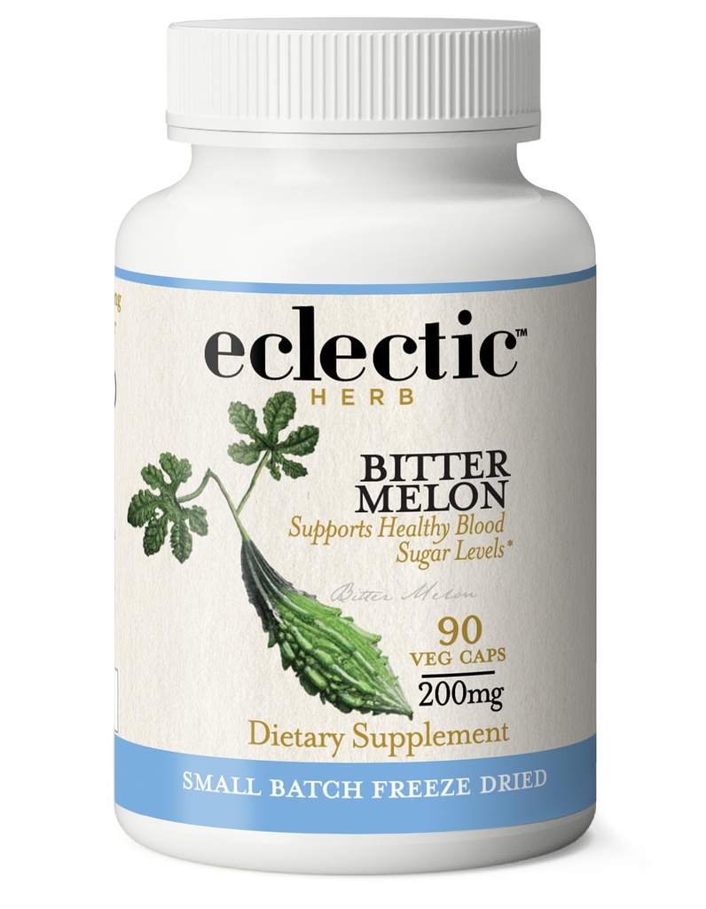 ECLECTIC INSTITUTE Raw Freeze-Dried Non-GMO Bitter Melon Capsules | 90 Count | Herbal Supplement
