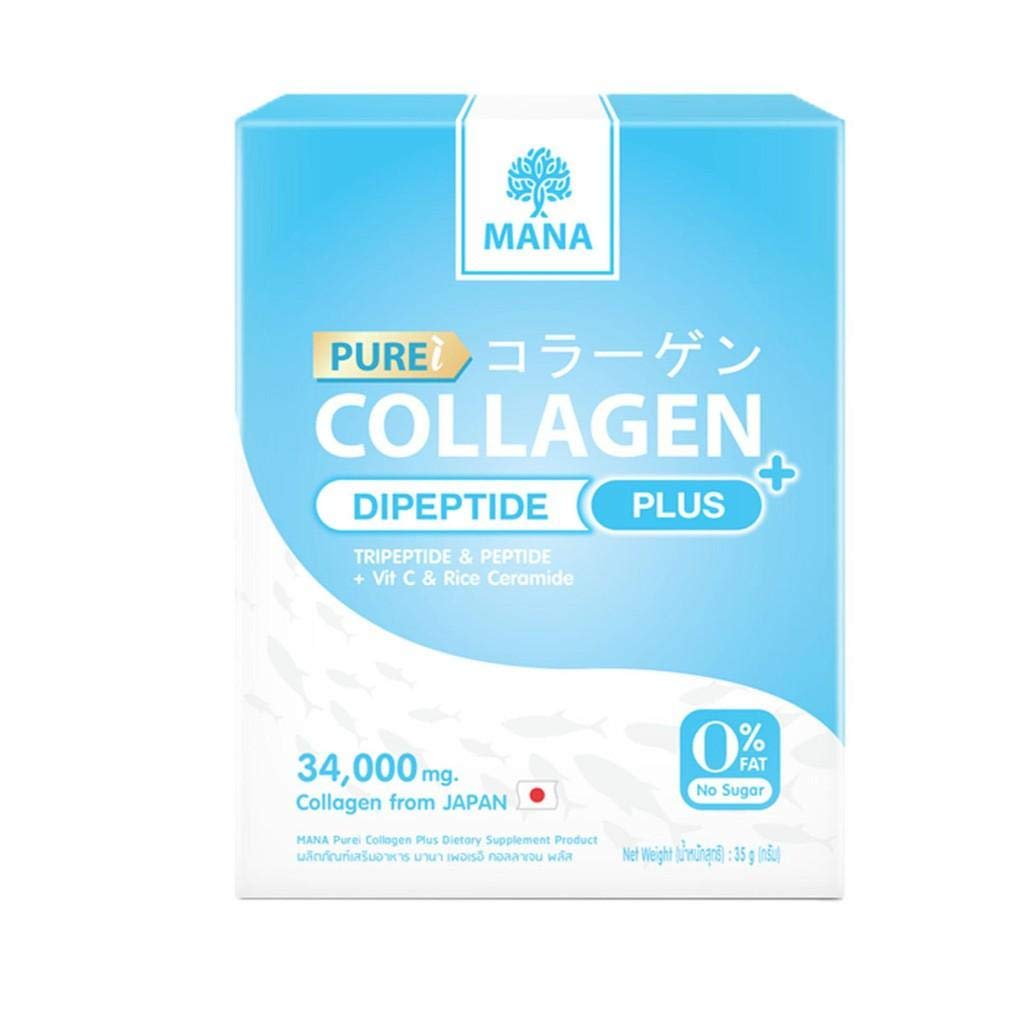 MANA Pure Collagen Plus 35g. Kollagenpulver, löslich in Trinkwasser, hilft, Falten auf dem Gesicht zu reduzieren. Das wird der Haut helfen, Bouncy zu sehen, fest, weiß und klar, mit Aura