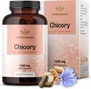 HERBAMA Chicory Root Fiber Capsules - 1200mg Chicory Root Powder for Gut Cleanse & Digestive Support - Vegan, Non-GMO Inulin Prebiotic Fiber Supplement