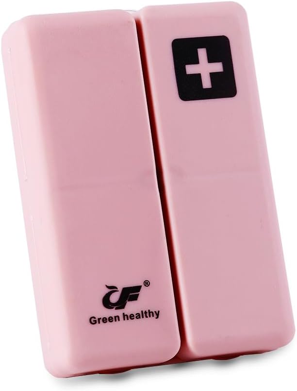Tägliche magnetische Pillen Box Organizer, 7 Tray Reise-Größe Medizin Fall Container, niedliche kleine Pocket Pill Dispenser Kapsel Reminder Tracker für Medikamente, Fischöl, Ergänzung, Tabletten, Rosa