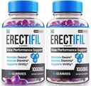 (2 Pack) Erectifil Gummies, Erectifil 1000 MG Gummies, All-Natural Formula Support für Herren, Premium Male Supplement für Gesamtgesundheit und Spitzenleistung, Erec tifil Gomitas Bewertungen (120 Gummi)