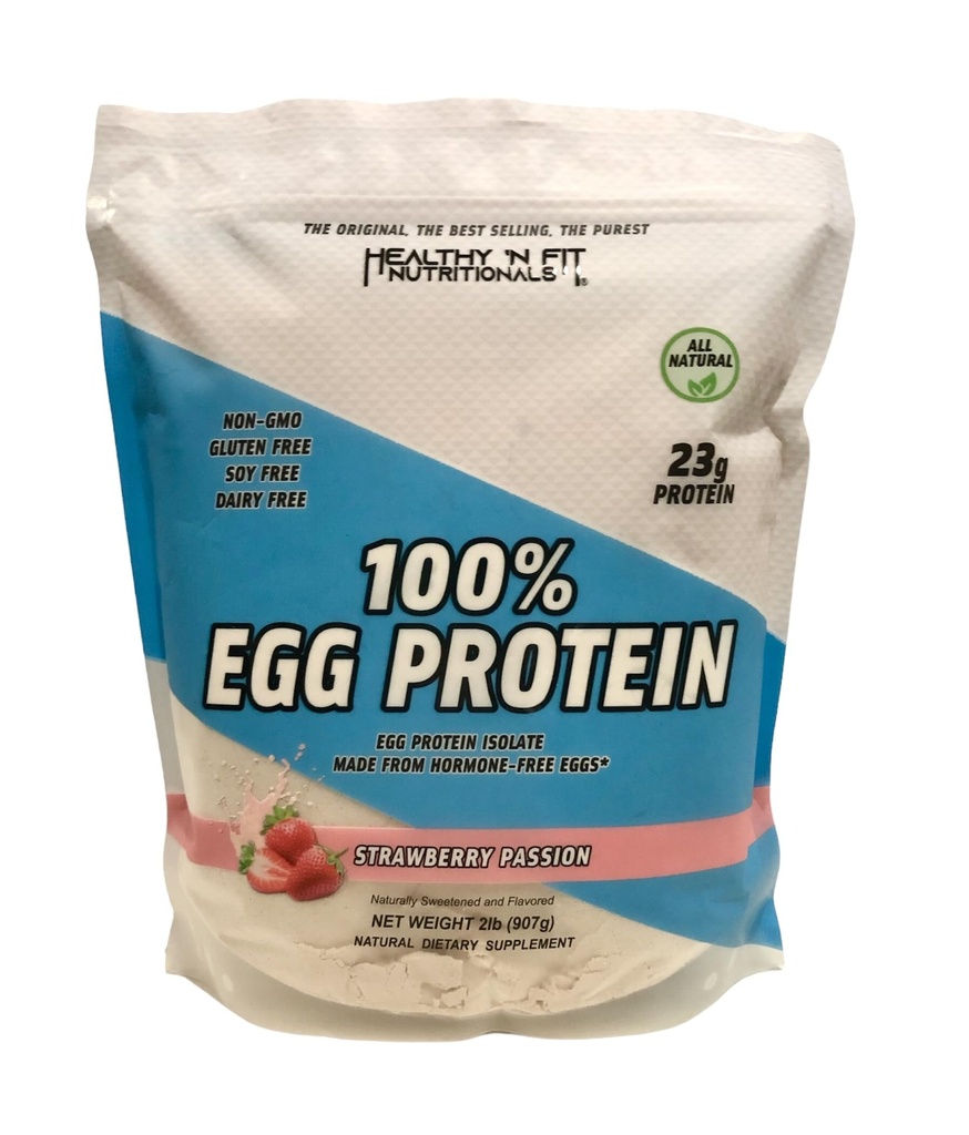 Gesunde N Fit 100% EGG PROTEIN- Erdbeere (12oz): 100% Egg White Protein PLUS Natural Peptides. Natürlich süß, Zero Carb, Keto, Paleo Friendly