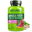 NATURELO Ganzes Lebensmittel Multivitamin für Frauen 50+ (Iron Free) mit Vitaminen, Mineralstoffen, & Bio-Extrakten - Ergänzung für Post Menopausal Women Over 50 - No GMO - 120 Vegan Kapseln