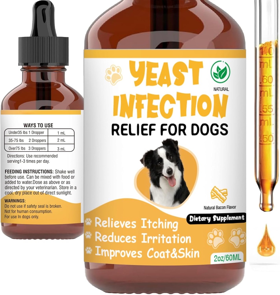 Natürliche Hefe-Infektion Behandlung für Hunde,Unterstützung Gesunde Itch-Relief, Entzündungsrelief, Allergikerrelief &amp; mehr,Dog Ohr Infektionsbehandlung,Itch Relief für Hunde,Ear Infektionsbehandlung für Hund