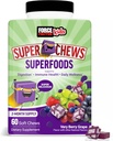 FORCE FACTOR Kinder Superfood Super Chews, Kinder Vitamine C & D, Immununterstützungsergänzung mit Antioxidantien Unterstützung von pulverisierten Früchten & Veggies, 2-Monats-Versorgung, Sehr Berry-Griff Flavor, 60 Soft Chews