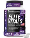 Elite Vitals – Mens Daily Multivitamins with Vitamin B12, Gluten Free Immune Support Supplement for Prostate, Joint & Energy with Zinc, Green Tea, +20 Essential Vitamins – 60 Caps
