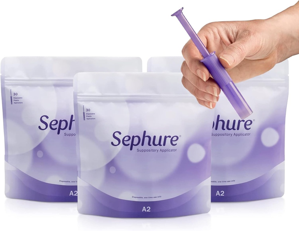 Easy-to-Use Suppository Applicator für Frauen und Männer, Einweg-Applikator für Suppositorien für Constipation aus verschiedenen Marken, 3-Pack, 30-Count, Größe A2